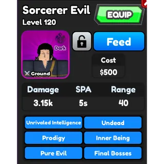 ASTD Sorcerer Evil - Geto - All Star Tower Defense