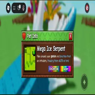 MEGA RAINBOW ICE SERPENT (TOP 1 GUILD PET)