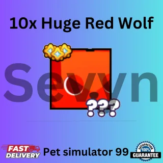 10x Huge Red Wolf