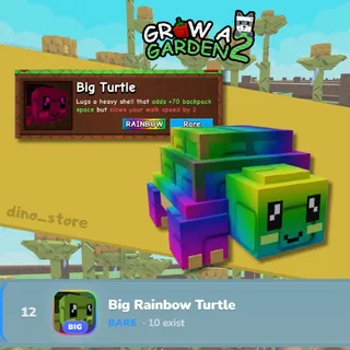 BIG RAINBOW TURTLE ( 10 exits ) 1 in 5.000.000 - grow a garden 2