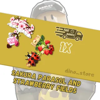 Sakura parasol and strawberry fields sets - ftf