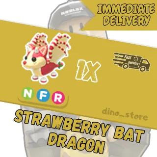 Strawberry bat dragon NFR  - adopt me