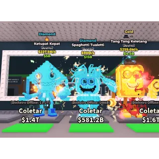 steal a brainrot bundle ( Diamond ketupat 227.5m/s, Diamond spaghettiu and Gold ketchuru and musturu 138.1m/s