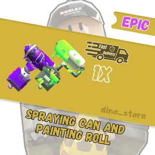 Spraying can and painting roll duo - flee the facility