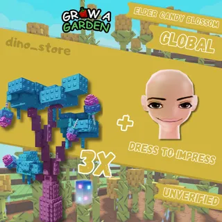 🌟3x candy blossom elder ( original ) + troll head ( DTI ) - global account🌟