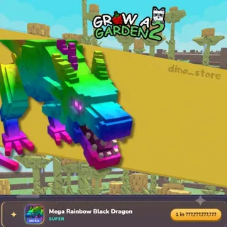 Mega rainbow black dragon ( 0 ) 1 in ???.???.???.? - grow a garden 2