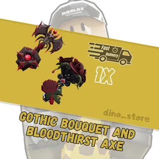 gothic bouquet and Bloodthirst Axe set - flee the facility -  flee the facility