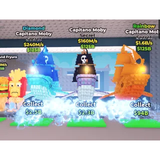 Bundle capitano moby ( diamond 240m/sec, normal 160m/sec and rainbow 1.6b/sec )🌈