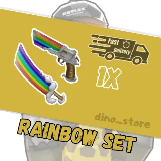 rainbow set ( rainbow gun + rainbow knife ) - mm2