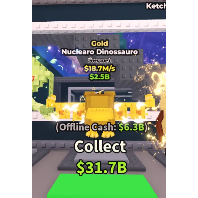 Gold nuclearo dinossauro - Other Game Item - Gameflip