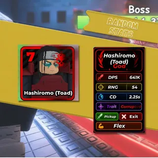 DEFEND YOUR BASE WITH ANIME - HASHIROMO ( TOAD ) 641K DPS