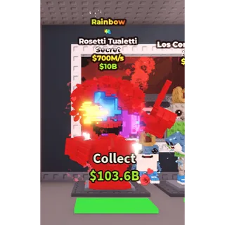 🌟Rainbow rosetti tualetti 700m/s 🌟