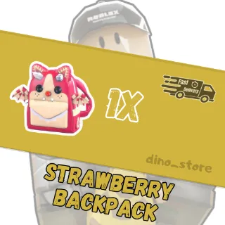 Strawberry backpack - adopt me