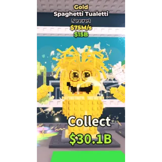 Gold spaghetti tualetti