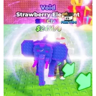 Void strawberry elephant ( not duped ) ( rare ) - be a lucky block