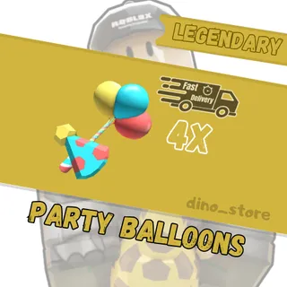 4x party balloons - flee the facility