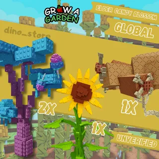  🌟2x Elder candy blossom ( original ) + 1x bone blossom + 1 sunflower ( rare ) - global account🌟