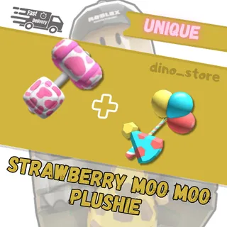 🌟Strawberry Moo Plushie set🌟unique - flee the facility