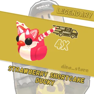 4x Strawberry shortcake ducky - adopt me