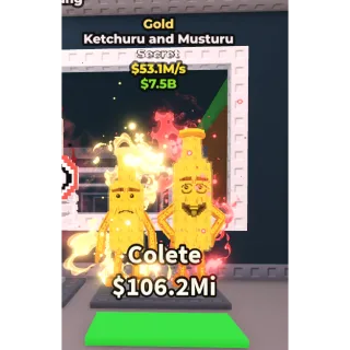 Gold ketchuru and musturu