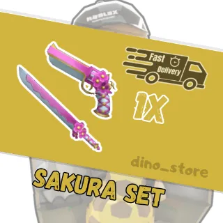 Sakura set ( sakura knife + blossom gun ) - mm2