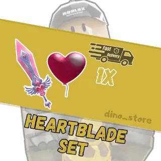 heartblade set ( heartblade knife + <3 pet ) - mm2