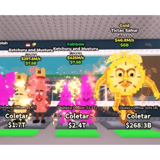 Steal a brainrot bundle ( ketchuru 297.5m/s, Rainbow ketchuru 425m/s and gold tictac sahur 46.8m/s )