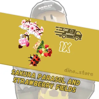 Sakura parasol and strawberry fields sets - ftf