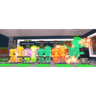 rarities bundle ( 🌈Rb dragon cannelloni 3.7b/s, Gold 787.5m/s, Radio 1.7b/s, rb 1.5b and lava 900m/sec ) RARE 🍔 