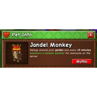 🌟Jandel monkey - NEW 🌟 grow a garden 2