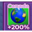 1x Canada earth in +1 keyboard escape