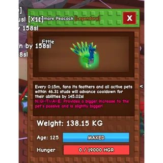 Colossal Peacock 138kg