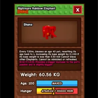 HUGE RAINBOW HATCHED ELEPHANT | 60KG+