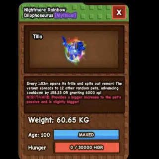 HUGE RAINBOW HATCHED DILOPHOSAURUS | 60KG+