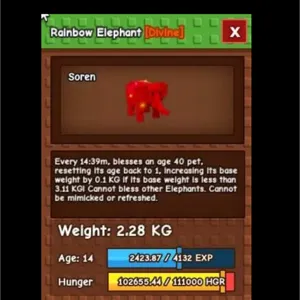 RAINBOW HATCHED ELEPHANT