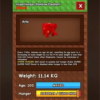 RAINBOW HATCHED ELEPHANT