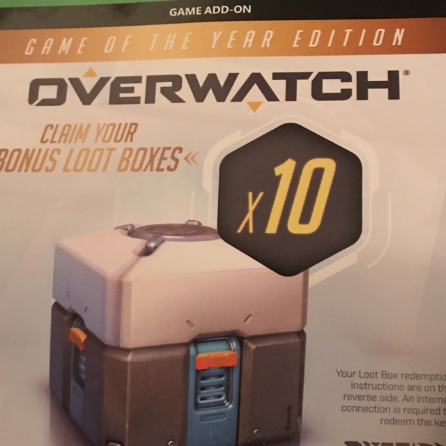 Overwatch 10 Bonus Loot Boxes Dlc Code Only Xbox One Xbox
