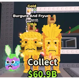 ⚜️ GOLD BURGURO AND FRYURO ⚜️ 💸 1B/s 💸 ⚡INSTANT DELIVERY| SAB | BURGURO AND FRYURO GOLD 