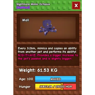 😈 NIGHTMARE HUGE😈 🐙MIMIC OCTOPUS 🐙 61.53 KG ‼️Fast Delivery and Great Size‼️ 