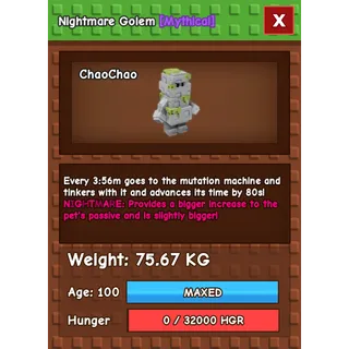 😈NIGHTMARE TITANIC😈 Golem 75.67 KG |  Fast Delivery and Great Size‼️