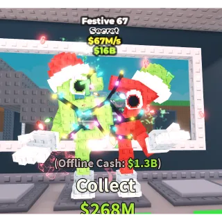 💸FESTIVE 67💸 67M/s SECRET BRAINROT | FAST DELIVERY | Steal a Brainrot | SAB