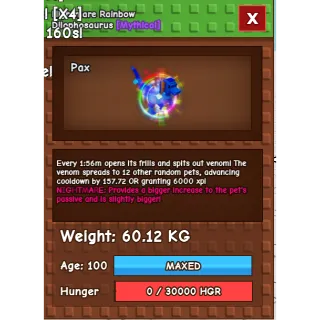 [BUNDLE] 2x RAINBOW HATCHED DILO 60KG +