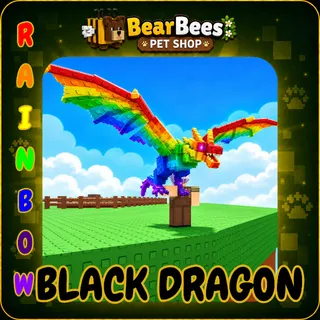 🌈⬛🐉 RAINBOW BLACK DRAGON 🌈⬛🐉⚡INSTANT DELIVERY⚡
