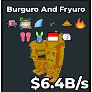⚜️GOLD BURGURO AND FRYURO⚜️ 💸 6.4B/s 💸 ⚡INSTANT DELIVERY| SAB | BURGURO ANG FRYURO GOLD