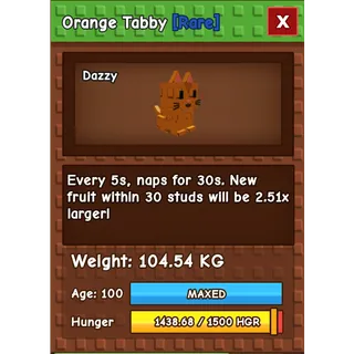 💸 ORANGE TABBY 💸 104.54KG 💸 ⚡INSTANT DELIVERY| GAG | HUGE ORANGE TABBY 