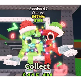 💸FESTIVE 67💸67M/s💸 SECRET BRAINROT | FAST DELIVERY | Steal a Brainrot | SAB|