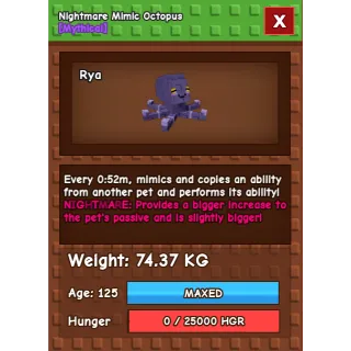 😈 NIGHTMARE TITANIC😈 🐙MIMIC OCTOPUS 🐙 74.37 KG ‼️Fast Delivery and Great Size‼️