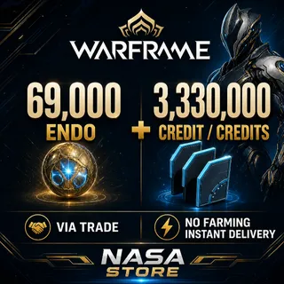  69,000 Endo + 3,330,000 Credit  / Credits (Via Trade) No Farming Instant Delivery