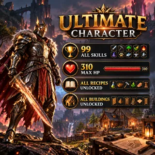 Dragonwilds 1.0 - Ultimate: 99 All Skills + 310 Max HP + All Recipes and Buildings