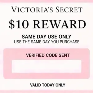 Victoria secret $10 reward same day use only 
